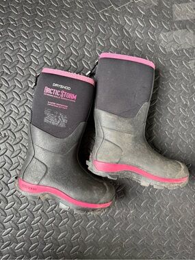 Arctic Storm kids Black & Pink Insulated Boots